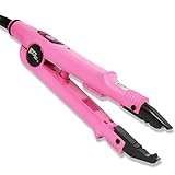 Ergonomisch geformtes Design HAUSPROFI Profi Wärmezange Haar Extensions Iron für Haarverlängerung (Rosa)