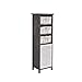 Rebecca srl Cabinet Forniture Storage 3 Wicker Baskets Grey White Vintage French style Bathroom House (Cod. 0-3175) ...