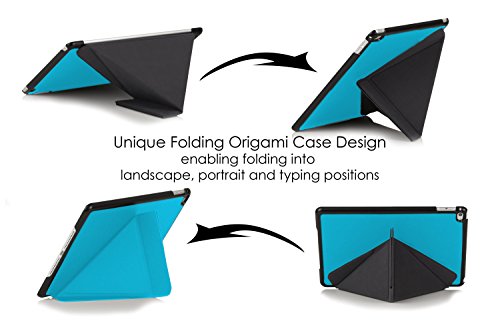 Forefront Cases® Apple iPad Pro 9.7 A1673 (Veröffentlicht März 2016) Origami Hülle Schutzhülle Tasche Smart Case Cover Stand – Rundum-Geräteschutz und intelligente Auto Schlaf / Wach Funktion inkl. Eingabestift und Displayschutz - 3