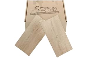 Pavimentos Arquiservi - Suelo Vinilo Autoadhesivo PVC - 2 Lamas (Prueba) - Diseño Roble Dorado - Impermeable y Antideslizante - Ideal para Hogar, Cocina y Baño