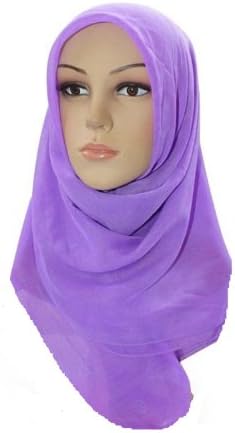 Plain Scarf Hijab Maxi Scarf Sarong Big Large Oversize Plain Colours Viscose (LILAC)