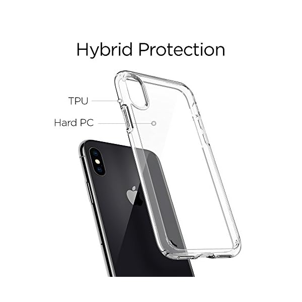 Spigen  057CS22127 Ultra Hybrid Funda iPhone XS/X - Transparente - Imagen 3