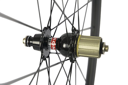 WINDBREAK BIKE 38mm Carbon Road Wheelset 23mm Width Clincher Wheel with Basalt Braking Surface - 9