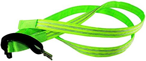 Light Up LED Stripe Suspender for Men Women, 3 Light Modes Battery Powered LED Suspender for Concerts Rave Festivals Bars Clubs Halloween Costume Parties Gifts (Green)