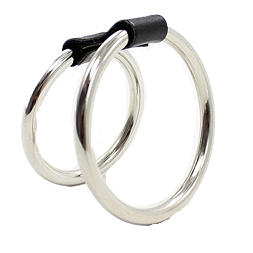 Preisvergleich Produktbild Omos Herren SM Penisring Enhancer Doppel Metall Cockring , Silber