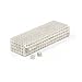 Produktbild First4magnets F316-500 N42 Neodym-Magneten, 0,38 kg ziehen, Packung mit 500, Metall, silber, 3 x 3 x 3 mm dicken