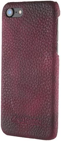 Drew Lennox iPhone 6 Leather Back Phone Case and iPhone 6S Bumper Cover | Glorious British Genuine Leather |Gift Box | Tactile for Men and Women | Limited Edition Textured Mountain Bear Plush Purple