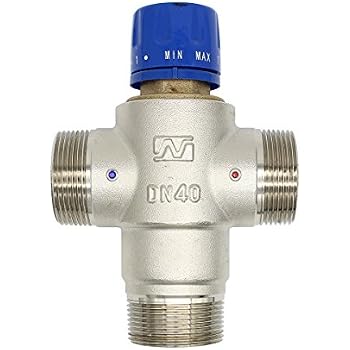 Valvola Miscelatrice Termostatica 3/4" DN20 Per Bagno, Doccia E Lavabo - In Rame, Per Controllo Temperatura Sicura Dell'Acqua