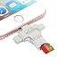 Produktbild SD Kartenleser, Cymall Multi 4in1 USB Micro TF & SD Kartenadapter mit Kamera Blitz / USB / Micro USB / Typ-C Stecker für iPhone iPad Mac PC Android Kartenleser verlängern Gerät (4 in 1 Kartenleser)