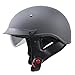 MagiDeal Motorcycle Half Open Face Helmet With Sun Visor DOT Approved (Matte Black) - XXL RS.8338.00