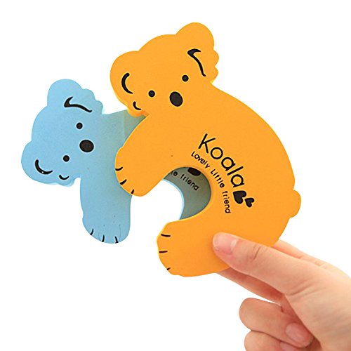 SwirlColor 6 Stück schöne Kinder Sicherheits-Finger-Klemm Karikatur-Tier-Baby-Sicherheits-Tür-Schutz-Stopper Jammer Kids Tür Türanschlag Wache Set - 7