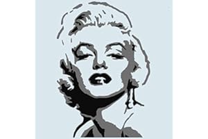 IDEAL STENCILS 2 Strati Marilyn Monroe Arte e Decorazione Stampo Famoso Faccia da Parete Muro Pittura su Misura Finiture a Molti Articoli/Superfici Arredamento Casa Artigianale Riutilizzabile