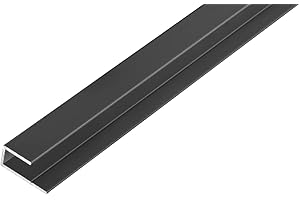 S-Polytec Aluminium U- Profil, Alu Abschlussprofil, Aluprofil für Doppelstegplatten, HPL- Platten 6mm, ANTHRAZIT, verschiedene Längen Größen (6mm Anthrazit, U- Profil (2 Meter), 5)