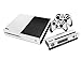 Produktbild Skins4u Xbox One Aufkleber Skin Design Sticker Set inkl. 2 Xbox One Controller Skins Motiv Carbon Struktur Weiss