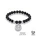 Produktbild DLIAAN Armband Mode 12 Konstellation Horoskop Natürliche Schwarze Lava Stein Perlen Gemini Armband Männer Frauen Schmuck Freundschaft Geschenke