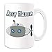 Produktbild Personalisiertes Geschenk – Große U-Boot Grau (Militär Becher Tasse Design Thema, weiß) – alle Nachricht/Name auf Ihre einzigartige – Armee Streitkräfte Soldaten Weltkrieg Waffe Schlacht Boote mit bathyscaph Royal Navy