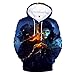Produktbild R-Cors Unisex Realistische 3D Schrecklich Bedruckte große Taschen Drawstring Pullover Hoodie Kapuzen Sweatshirt