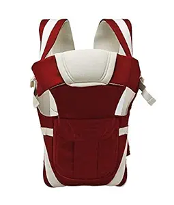 NV MART Baby Carrier Bag/Adjustable Hands Free 4 in 1 Baby/Baby sefty Belt/Child Safety Strip/Baby Sling Carrier Bag/Baby Back Carrier Bag (Cherry RED) Front Carry Facing