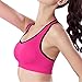 Produktbild POIUDE Ausverkauf Damen Komfort Klassische Racerback Sport BH Top Fuer Yoga Fitness-Training(Rot, Large)