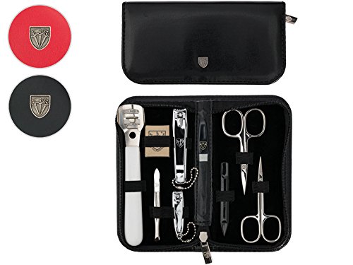 Drei Schwerter | Exklusives 9-teiliges Maniküre - Pediküre - Nagel - Pflege-Set / Etui | Markenqualität | VERSCHIEDENE FARBEN (523815)