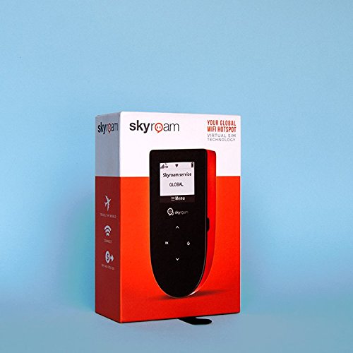 Punto de acceso móvil Skyroam: Servicio de wifi global // Datos ilimitados // Conecte 5 dispositivos // Coste por uso // Cobertura SIM gratis en Europa, América del Norte y del Sur, Asia, África, Australia