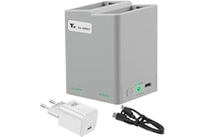 LYONGTECH Caricabatterie LED con USB-C 35W Caricatore per Drone DJI Mini 3 Pro,Mini 3,Stazione di Ricarica Carica Batteria Accessori