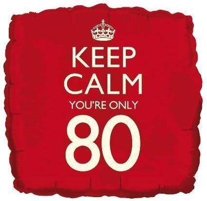 Age 80 - Keep Calm You're 80 - 18" Foil Balloon