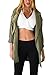 LookbookStore Women's Fashion Slouchy Long Sleeve Army Green Coat UK 10