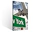Produktbild Leinwandbild 1 Tlg New York Flugzeug Airport Schild Flug Leinwand Bild Bilder Holz gerahmt 9U770, 1 Tlg BxH:40x80cm