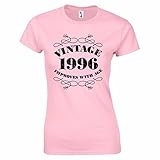 Women's 21st Birthday T Shirt Vintage 1996 21st Birthday Gifts S Pink