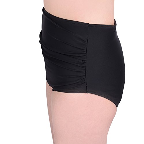 iBaste Damen falten mit hoher Taille Schwimmen Bikinihose - 4