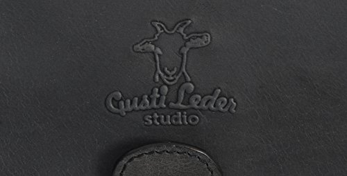 Gusti Leder studio „Phil“ Businesstasche mit wasserfestem Innenfutter 38 x 31 x 11 cm Laptoptasche 13″ Schwarz Grau 2B14-20-6wp - 9