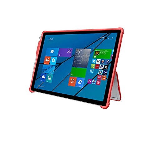 Incipio Feather Hybrid Hülle für Microsoft Surface 3 – von Microsoft zertifizierte, extrem stabile Schutzhülle mit Kickstand Kompatibilität und Stifthalter – rot - 3