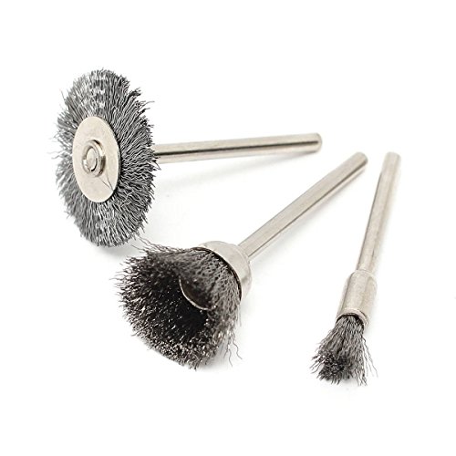 VERY100 45 PC Drahtbürste Bohrmaschine Stahldraht Rundbürsten Dremel Zubehör für Präzisionswerkzeuge - 3