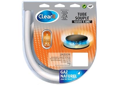 Clearit 75S2706 Tuyau Gaz Butane 2,0 m NFD 36-112