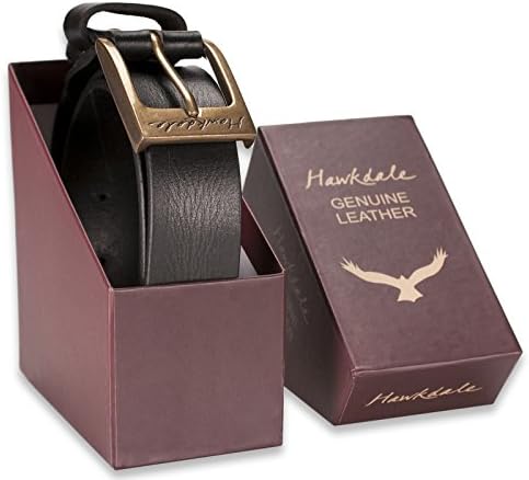 Hawkdale Mens Full Grain Leather Belt - 1.25" (30mm) - # 819-400 - XL - Boxed - Black