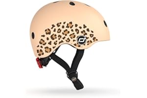 SCOOT AND RIDE XS Leopard Casque Motif Jeunesse Unisexe