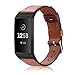 Price comparison product image FINTIE for Fitbit Charge 3 Strap, Premium Genuine Leather Wrist Bands Adjustable Replacement Straps Compatible with Fitbit Charge 3 & Charge 3 SE Fitness Tracker, Brown
