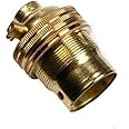 Brass Lamp Holder Bayonet Cap (BC) (B22d) Fitting Bulb Holder 10mm Screw Thread