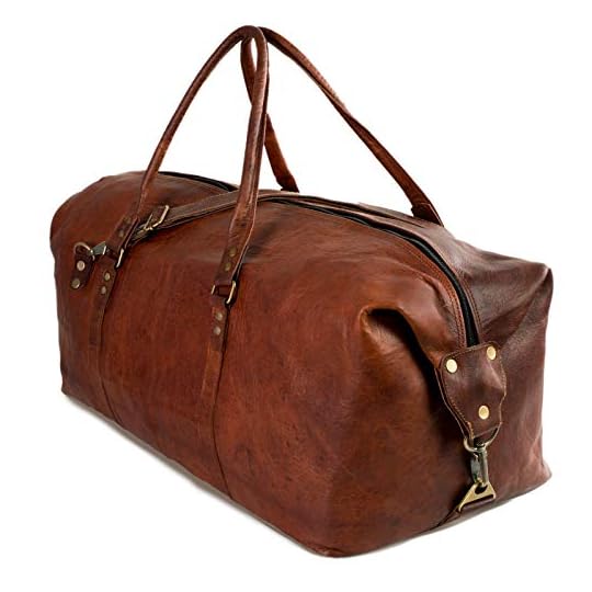 Leather Lane 'James' Weekender Echtes Leder Reisetasche Vintage Retro