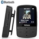 Victure Lecteur MP3 Bluetooth 4.1 8Go Lecteur Baladeur avec Pince, Podomètre, Radio FM, Enregistrement Vocal, Port Carte SD