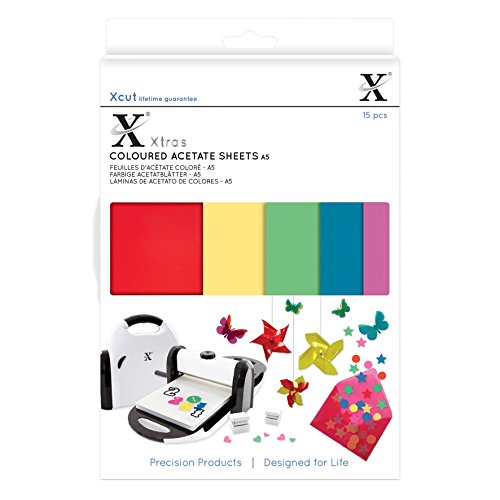 Xcut, Fogli Colorati in Acetato Xtra's, Multicolori, A5, 15 Pezzi