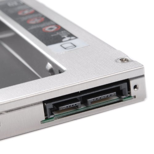tinxi® Second HDD Caddy Festplattenrahmen 2. HDD / SSD Caddy Adapter SATA Festplatte für alle Notebook mit SATA 9,5 mm Laufwerkschacht universal CD/DVD-Rom - 5