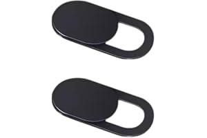 GENÉRICO Tapa cámara Universal para PC, portátil, teléfono móvil, iPad, Macbook, Mac, Tablet. 0.7mm. Negro. 2 Unidades