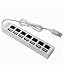 BAZONE 7 Ports USB 2.0 Hi-Speed Usb Hub With Individual On/Off Switches White RS.349.00