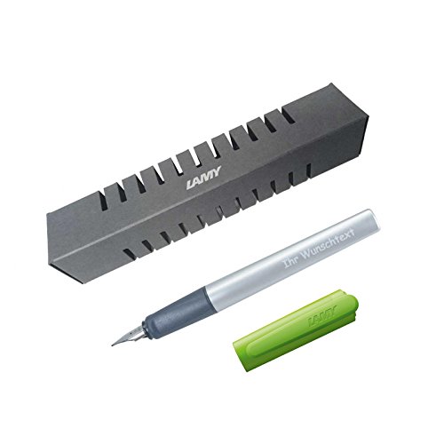Lamy Füllfederhalter nexx Modell 86, Farbe lime (grün), Feder M, inkl. Laser-Gravur