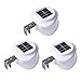 Produktbild Wokee 3Pcs Solar Powered Outdoor Garten Licht Gutter Zaun LED Wandlampe Lampe Solarlampen Bewegungsmelderlicht Solarleuchten Außen Solar Betriebene