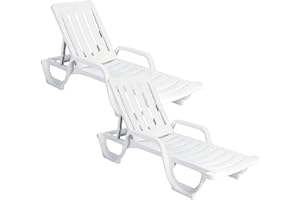 Solycarpa Pack 2 Tumbonas Plegables con Reposabrazos y Reclinable en 4 Posiciones. Hamaca Modelo Malibú, Reclinable y Resistente para Playa, Piscina o Jardín.
