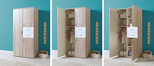 Babyzimmer Komplettset / Kinderzimmer komplett Set ELISA verschiedene Varianten in Eiche Sonoma / Weiß (ELISA 1) - 2