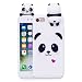 Produktbild Artfeel Niedlich 3D Karikatur Panda Hülle für iPhone 7,iPhone 8 Hülle, Bunt Schön Tier Muster Weich Silikon Zurück Handyhülle,Ultra Dünn Flexibel TPU Bumper Stoßfest Schutzhülle-Weiß